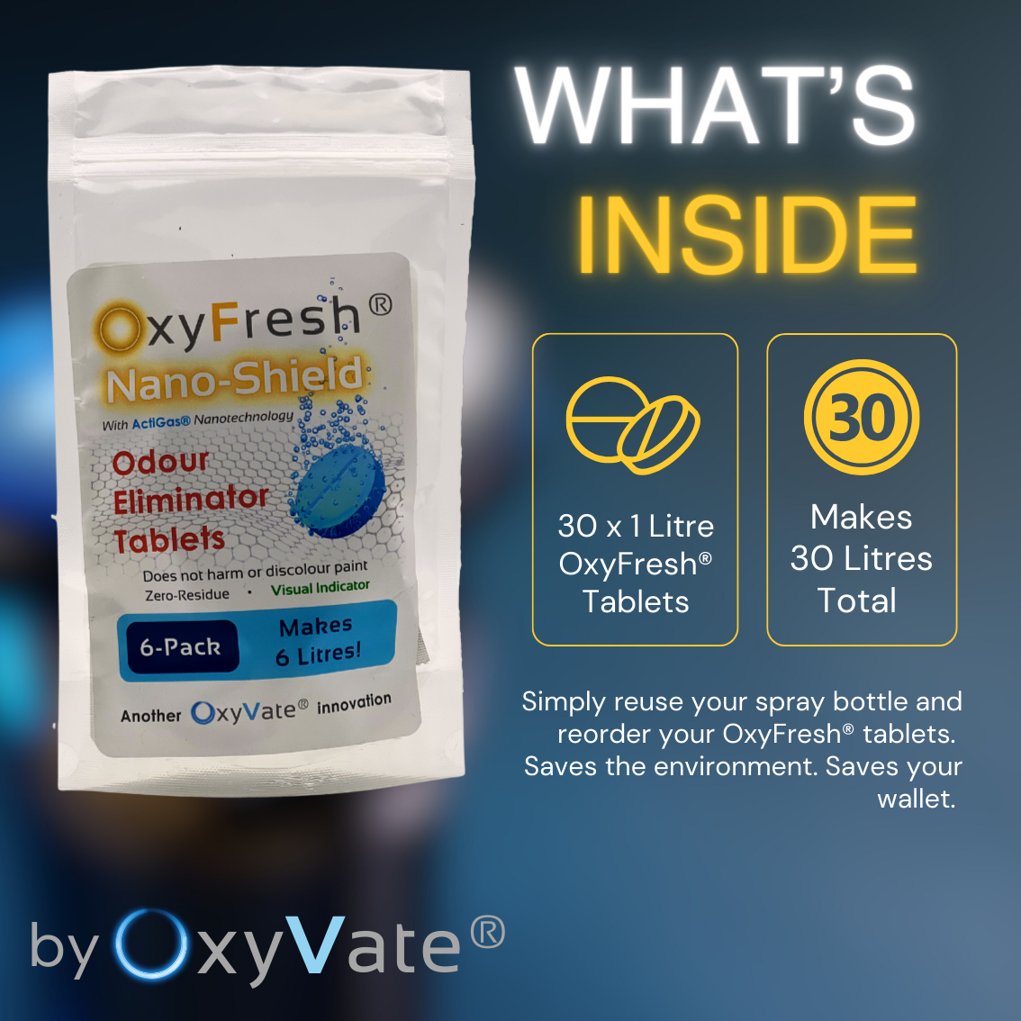 OxyFresh® Odour Eliminator Refill Tablets