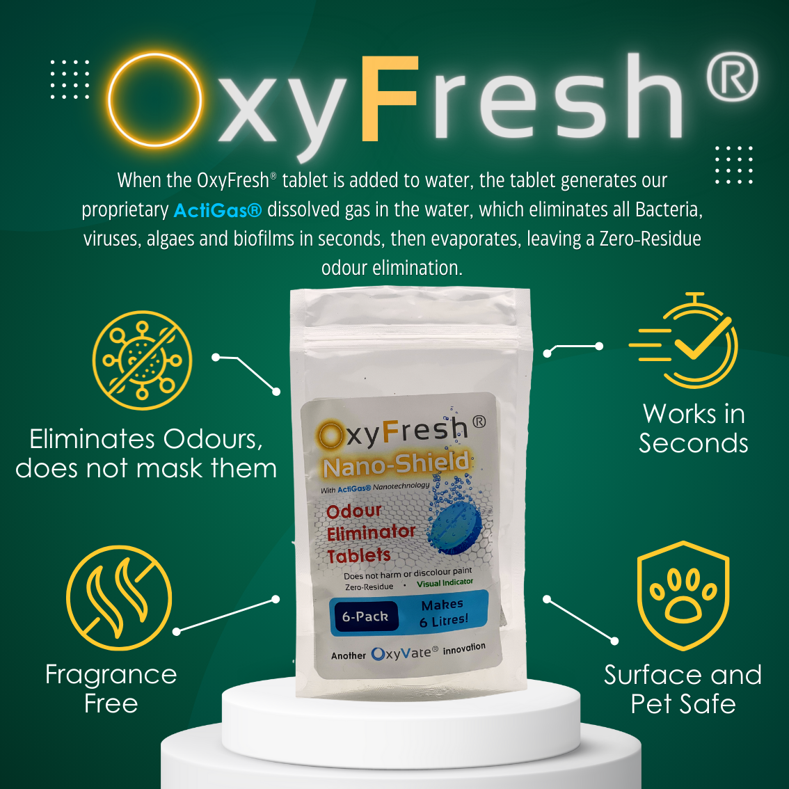 OxyFresh® Odour Eliminator Refill Tablets